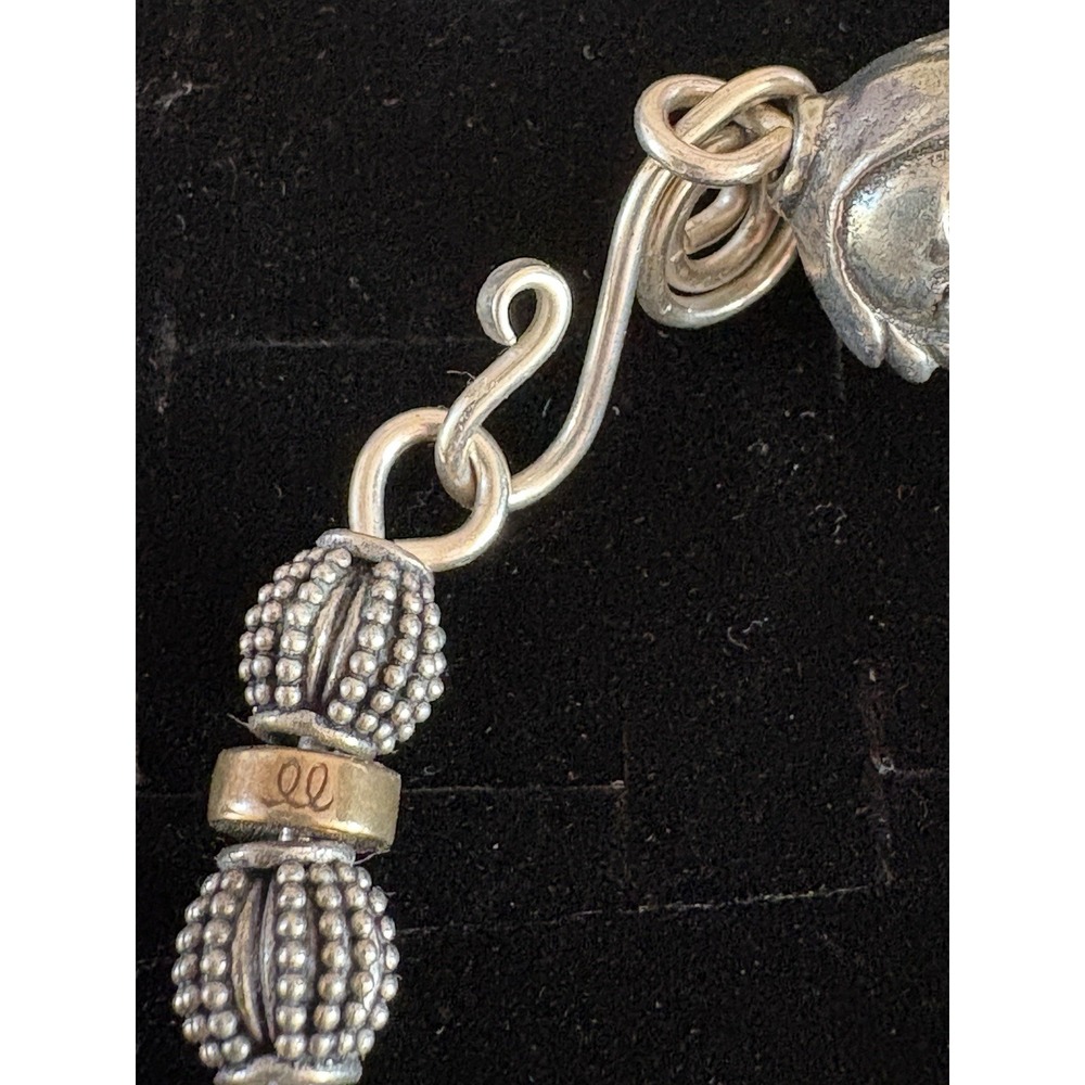 Artisan Sterling Silver Copper Bead Statement Fancy Wire Wrap Bracelet 46 Grams - Picture 7 of 16